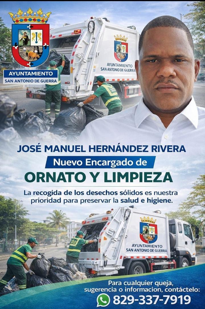 José Manuel Hernández Rivera Nuevo Encargado de ORNATO Y LIMPIEZA .